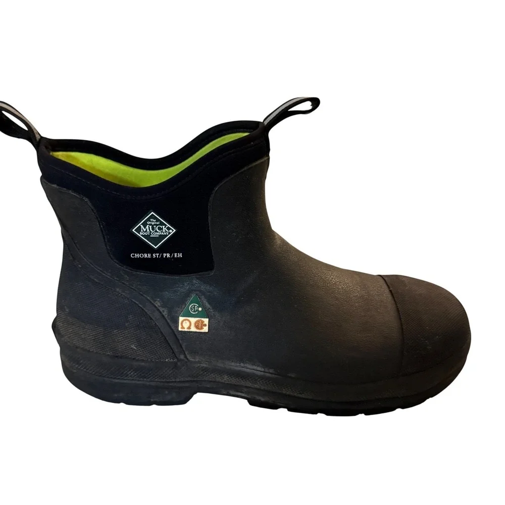 Muck Boot Company Chore ST Steel Toe Waterproof Work Boots Mens 12 Black EH PR